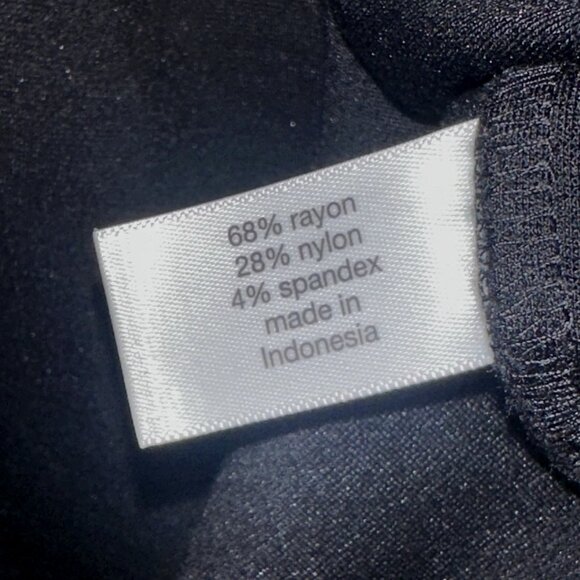 Lane Bryant Black Ponte Pencil Skirt Hidden Elastic Waist Kick Pleat Career 18 - Picture 7 of 8